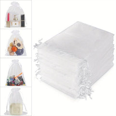 10pcs Sheer Organza Bags 8 89 11 Wedding Favor Bags With Drawstring