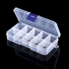 Transparent Jewelry Storage Box 24 Compartments Plastic Case
