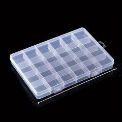 Transparent Jewelry Storage Box 24 Compartments Plastic Case