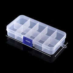 Transparent Jewelry Storage Box 24 Compartments Plastic Case
