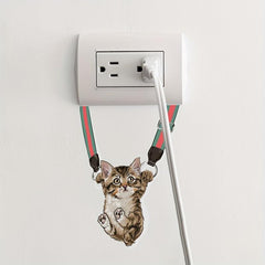 Cartoon Cat Wall Sticker - Removable Decal for Home Decor