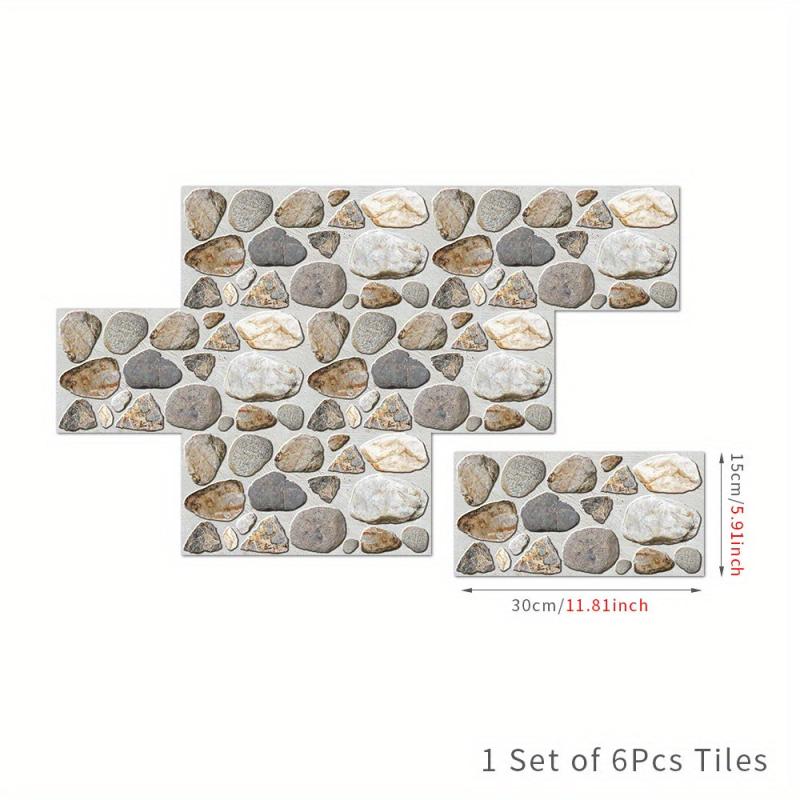 Peel and Stick Faux Stone Wall Tile - Self Adhesive 3D Stone Panels for Kitchen