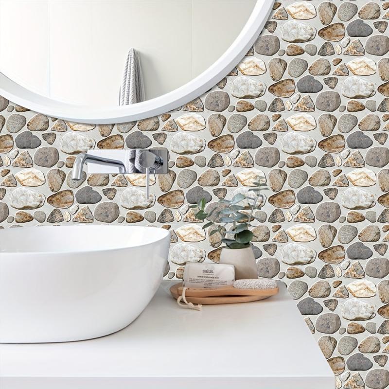 Peel and Stick Faux Stone Wall Tile - Self Adhesive 3D Stone Panels for Kitchen