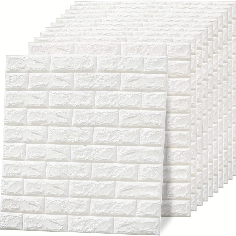 10pcs 3D Brick Wallpaper Peel And Stick Foam Wall Panels