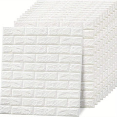10pcs 3D Brick Wallpaper Peel And Stick Foam Wall Panels