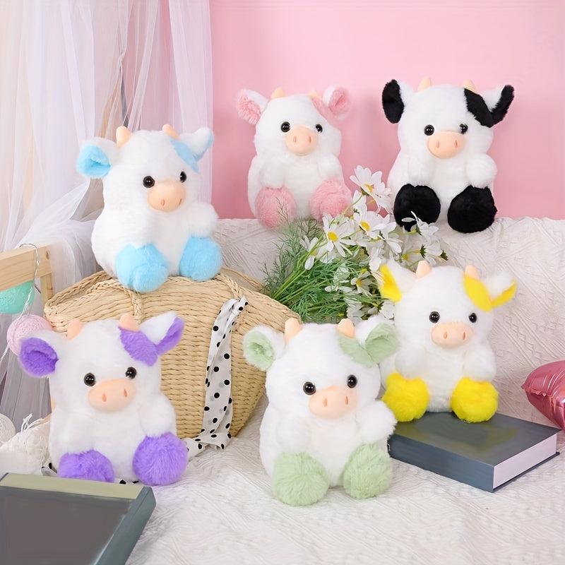 Pink Strawberry Cow Plush Toy Home Decoration Doll