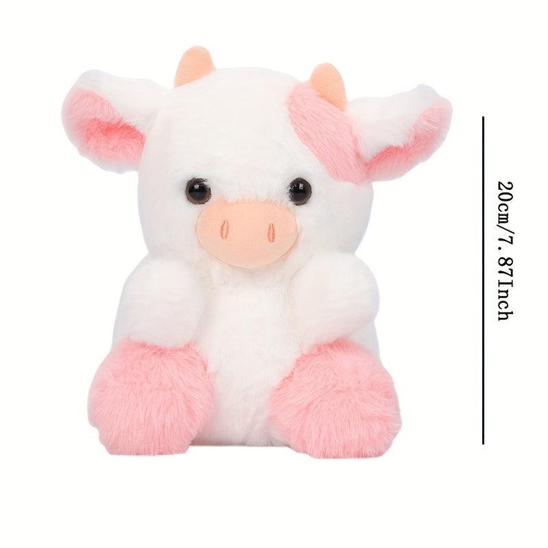 Pink Strawberry Cow Plush Toy Home Decoration Doll