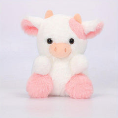 Pink Strawberry Cow Plush Toy Home Decoration Doll