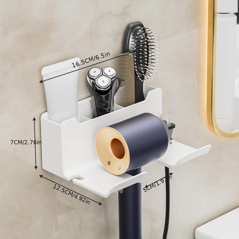 Wall Mounted Hair Dryer Rack for Bathroom and Home Decor
