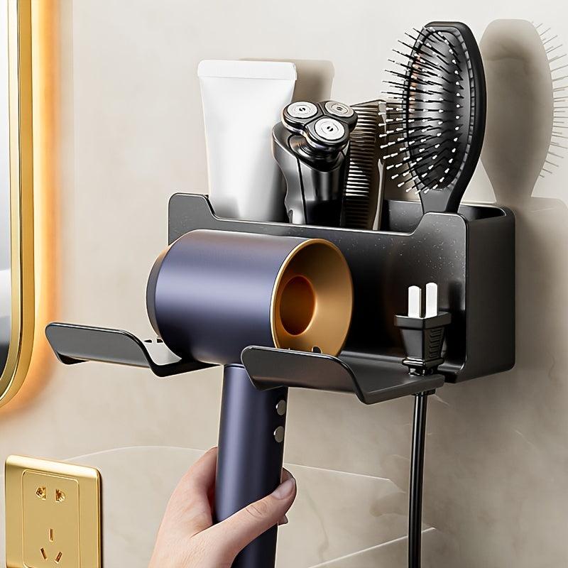 Wall Mounted Hair Dryer Rack for Bathroom and Home Decor
