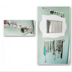 9pc Viscose Jewelry Hooks Adhesive Wall Storage Organizer Necklace Hangers