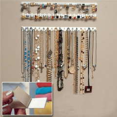 9pc Viscose Jewelry Hooks Adhesive Wall Storage Organizer Necklace Hangers