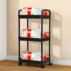 Slim Storage Cart with Wheels, Organizer for Cabinets, Bathroom, Bedroom