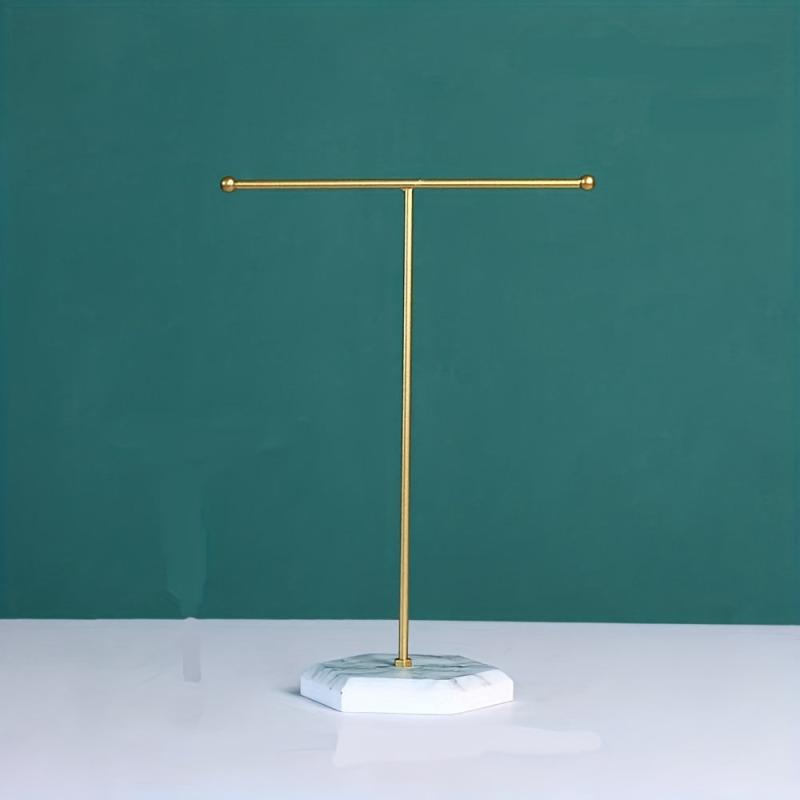 Metal T Bar Jewelry Display Stand Tabletop Organizer