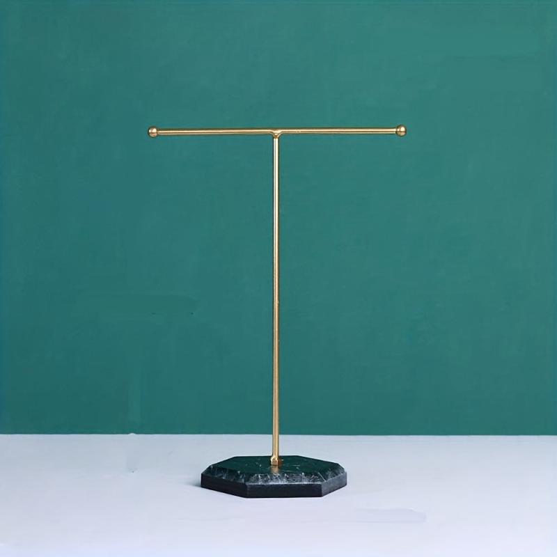 Metal T Bar Jewelry Display Stand Tabletop Organizer