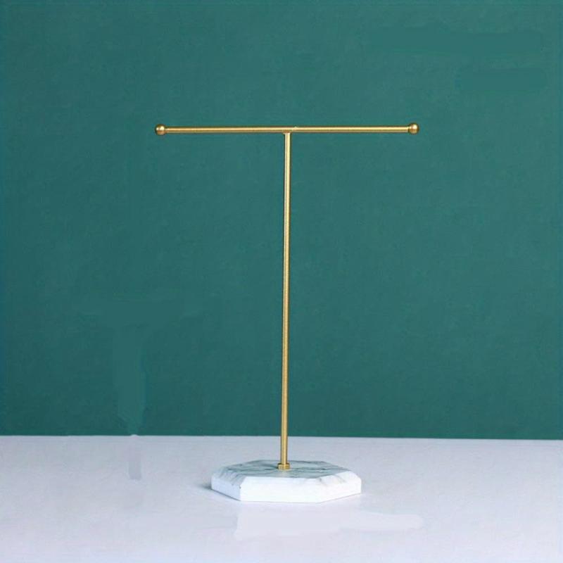 Metal T Bar Jewelry Display Stand Tabletop Organizer