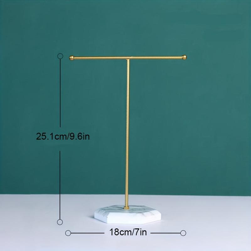 Metal T Bar Jewelry Display Stand Tabletop Organizer