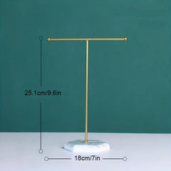 Metal T Bar Jewelry Display Stand Tabletop Organizer