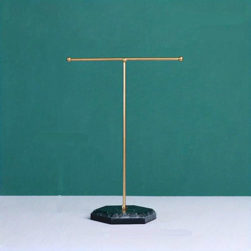 Metal T Bar Jewelry Display Stand Tabletop Organizer