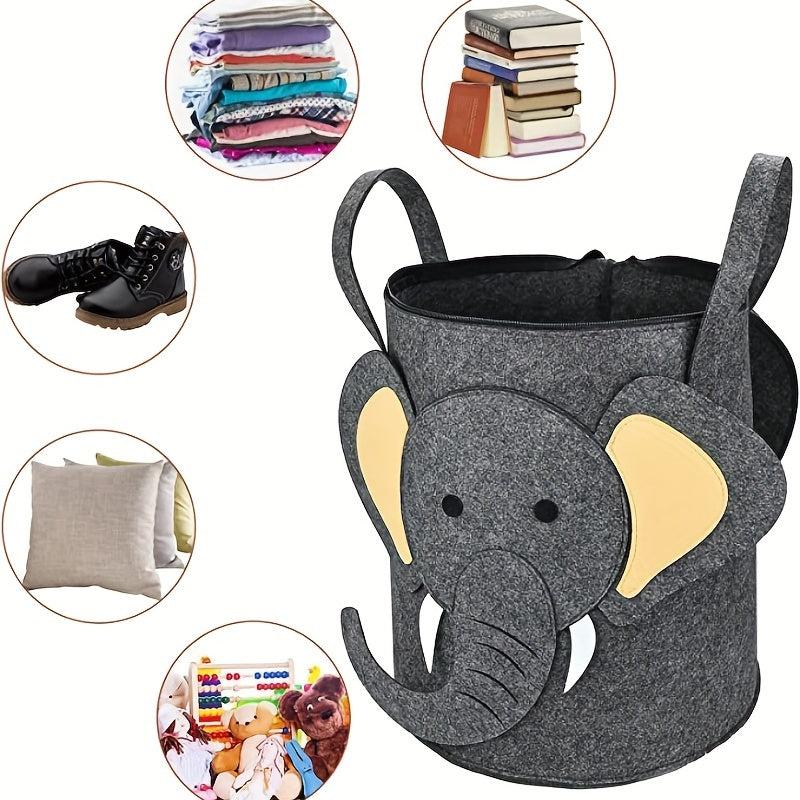 Foldable Toy Storage Basket With Play Mat Children Toy Organizer