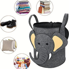 Foldable Toy Storage Basket With Play Mat Children Toy Organizer