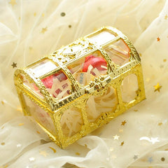 Vintage Gold Treasure Chest Jewelry Box for Weddings and Candy