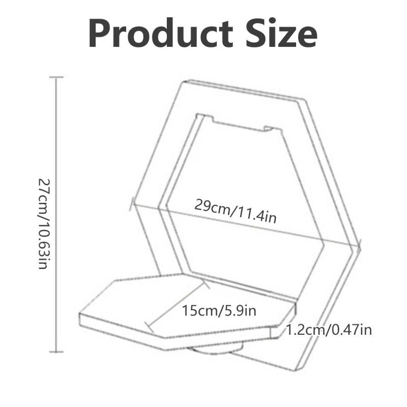 Hexagon Wall Shelf Bedside Wall Display Stand Flower Pot Holder
