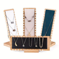 Solid Wood Necklace Stand Jewelry Display Rack
