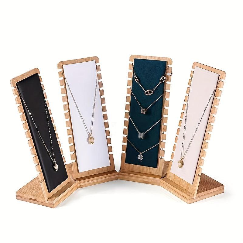 Solid Wood Necklace Stand Jewelry Display Rack