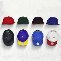 Minimalist Hat Hooks for Wall - Strong Adhesive - Baseball Cap Display