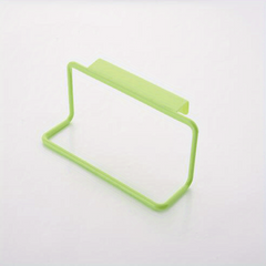 Plastic Hanging Holder Towel Rag Rack Punch Cabinet Door Back Kitchen Storage