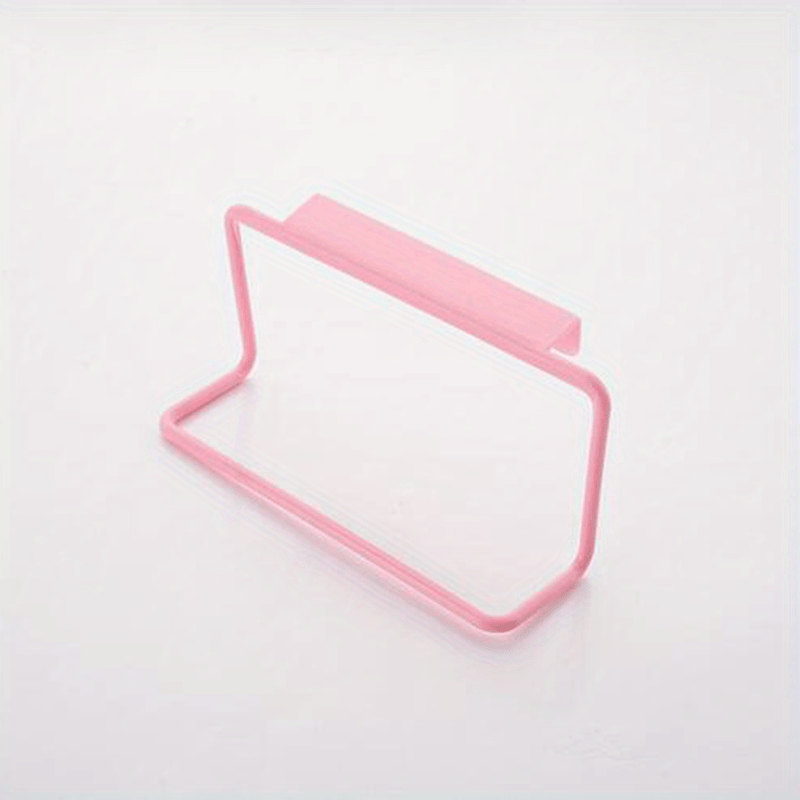 Plastic Hanging Holder Towel Rag Rack Punch Cabinet Door Back Kitchen Storage