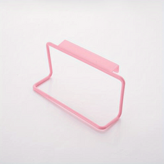 Plastic Hanging Holder Towel Rag Rack Punch Cabinet Door Back Kitchen Storage