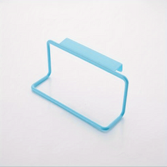 Plastic Hanging Holder Towel Rag Rack Punch Cabinet Door Back Kitchen Storage