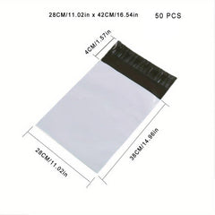 50pcs Self-Adhesive Courier Bags Express Envelopes Mailing Bags PE Plastic Pouch