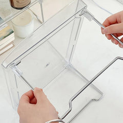 Desktop Clear Folding Shelf Storage Rack Utility Shelf