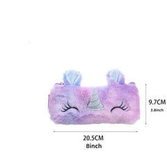 Unicorn Pencil Case Plush Stuffed Animal Pen Bag Accessories Storage Bag