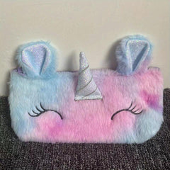 Unicorn Pencil Case Plush Stuffed Animal Pen Bag Accessories Storage Bag