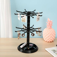 2 Tier Rotatable Jewelry Storage Rack