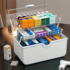 Large Capacity Plastic Medicine and Cosmetic Storage Box