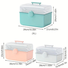 Large Capacity Plastic Medicine and Cosmetic Storage Box