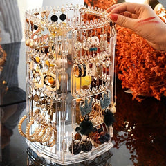360 Rotating Earrings Holder Jewelry Organizer 4 Tiers Jewelry Rack