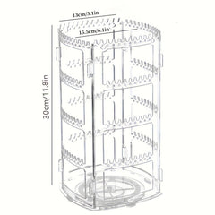 360 Rotating Earrings Holder Jewelry Organizer 4 Tiers Jewelry Rack