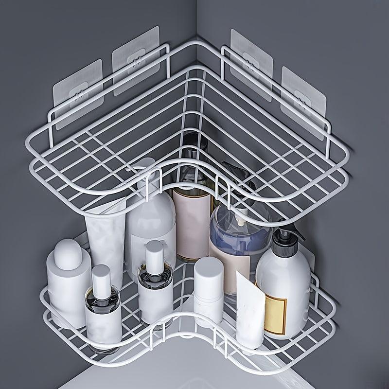 Iron Art Corner Shower Caddy Wall Mounted Bathroom Storage Rack