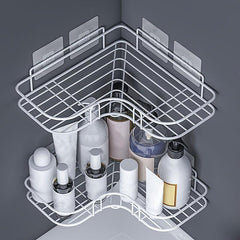 Iron Art Corner Shower Caddy Wall Mounted Bathroom Storage Rack