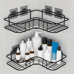 Iron Art Corner Shower Caddy Wall Mounted Bathroom Storage Rack