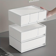 Plastic Storage Box With Drawer Desktop Organizer