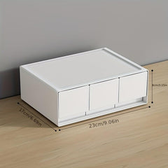 Plastic Storage Box With Drawer Desktop Organizer