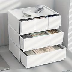 Plastic Storage Box With Drawer Desktop Organizer