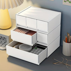 Plastic Storage Box With Drawer Desktop Organizer